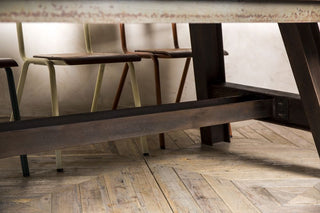 rustic metal prison door table