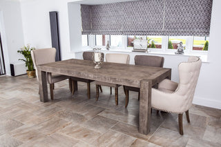 rustic oak dining table