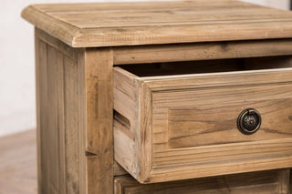 rustic pine bedside