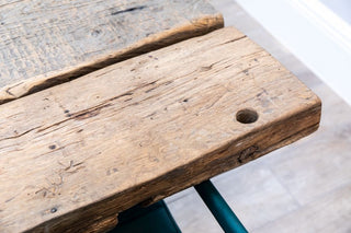 rustic wooden dining table