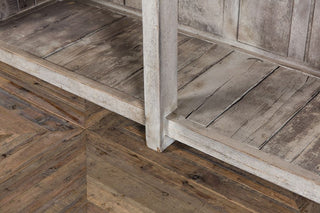 rustic wooden shop counter
