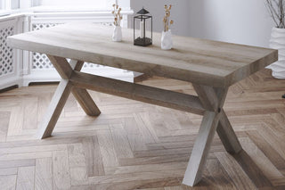 Rutland X-Frame Dining Table