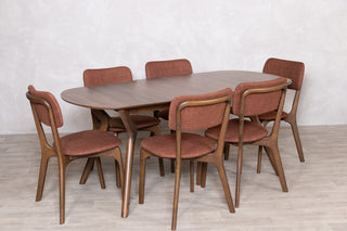 Layla Oval Extending Dining Table with 6/8 Layla Chairs Set