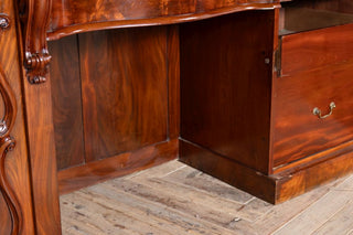 large-antique-mahogany-sideboard-close-up