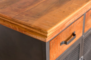 Industrial Reclaimed Two Drawer Sideboard