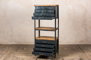 small industrial style shelving unit