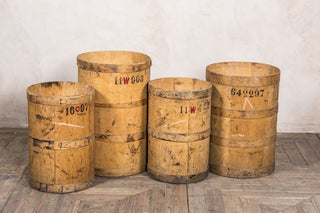small wooden barrels