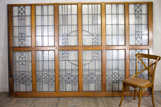 Solid Oak & Glass Room Dividers