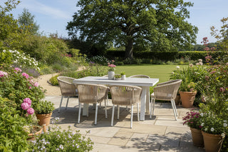 Milano Dining Table with 6 Milano Chairs Outdoor Set