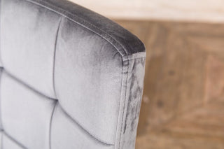 square stitch cool grey dining chair