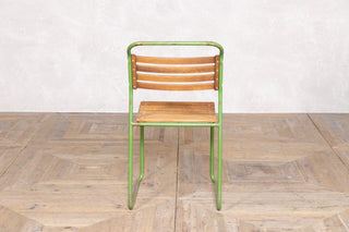 vintage-green-slatted-stacking-chair-rear