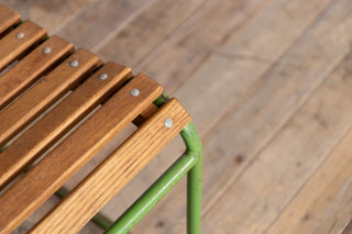 vintage-green-slatted-stacking-chair-frame