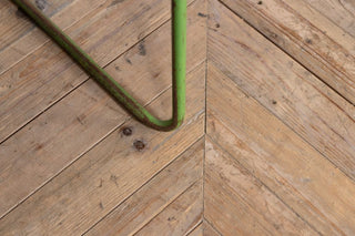 vintage-green-slatted-stacking-chair-frame