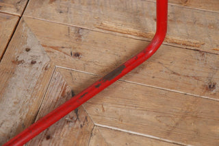 industrial red stacking chairs