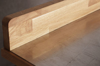 wood and stainless steel top