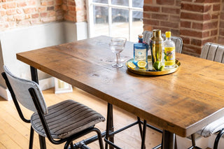 Steamer Tall Pipework Bar Table (Poseur)