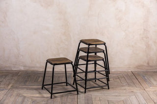 steel and elm bar seating