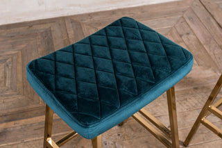 teal velvet bar stools
