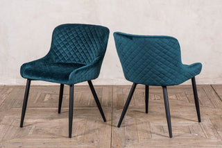 teal velvet chairs