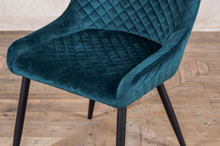 teal velvet dining chairs