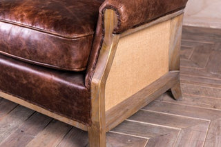 the Claridges leather sofa