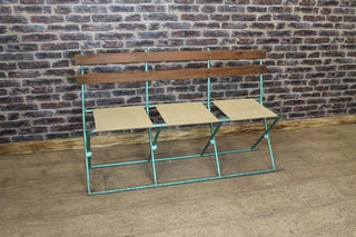 three seat canvas bench