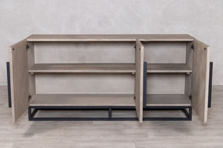 tiverton-oak-sideboard-three-door-pebble-grey-open