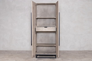tiverton-tall-oak-cupboard-pebble-grey-open