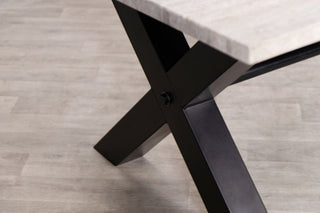 travertine-top-dining-table-black-x-frame-base