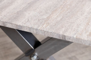 travertine-top-dining-table-gunmetal-x-frame-base