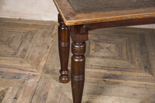 vintage table with turned legs