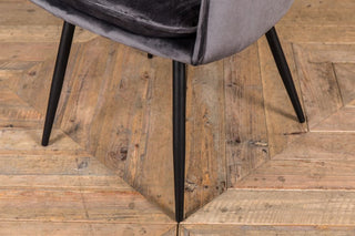 uk grey velvet chair