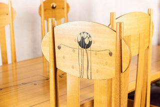 vintage oak dining chairs 