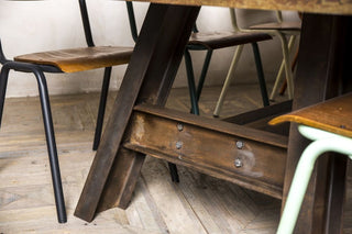 upcycled steel table