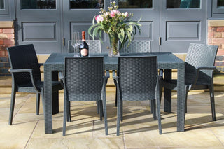 grey rattan outdoor furniture