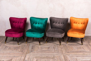 velvet cocktail chair