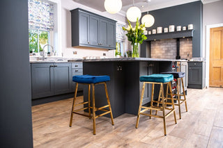 velvet gold bar stools