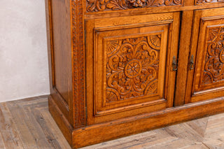 large-victorian-greenman-bookcase-close-up