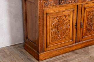 large-victorian-greenman-bookcase-close-up