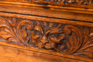 large-victorian-greenman-bookcase-close-up