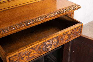 large-victorian-greenman-bookcase-close-up