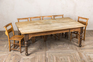 Victorian pine scrub top table