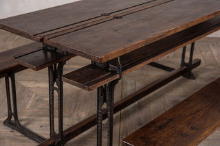 victorian table and bench