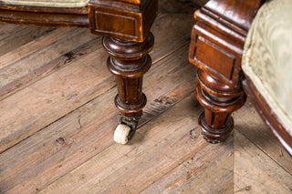 vintage armchair on wheels