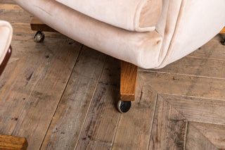 vintage baby pink reclining easy chair