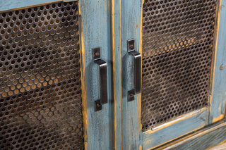 vintage blue cupboard