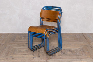 vintage-blue-stacking-chairs