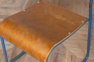 vintage-blue-stacking-chair-seat