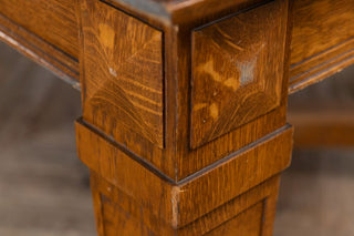 vintage-large-oak-dining-room-table-detail