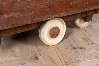 vintage cart on wheels